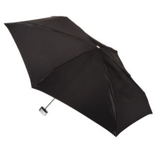 totes Manual Purse Umbrella with Case   Black with Magenta trim