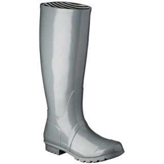 Womens Classic Knee High Rain Boot   Gray 8