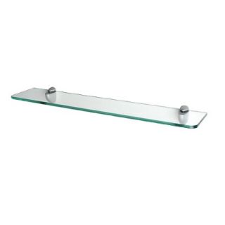 Wall Shelf Glass Shelf Kit   Clear/ Silvertone (24x5)