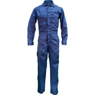 Key Flame Resistant Contractor Coverall   Navy, 40 Tall, Model 984.41