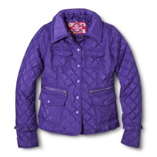 Dollhouse Girls 4 Pocket Lightweight Quilted Jacket   Purple 6X