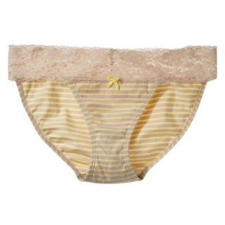 Xhilaration Juniors Wide Lace Cotton Bikini   Dandelion Yellow M