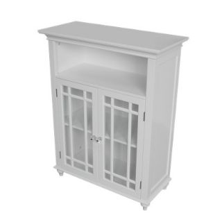 Floor Cabinet Elegant Home Fashions Neal 2 Door Floor Cabinet   White