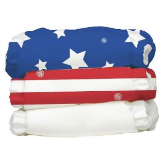 Charlie Banana Reusable Diaper 3 Pack One Size   Patriot