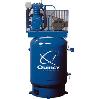 Quincy Reciprocating Air Compressor   10 HP, 200/208 Volt 3 Phase, Model