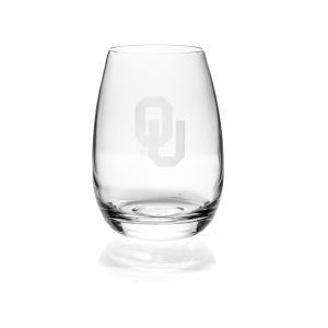 Oklahoma Sooners Stemless Wine Glass