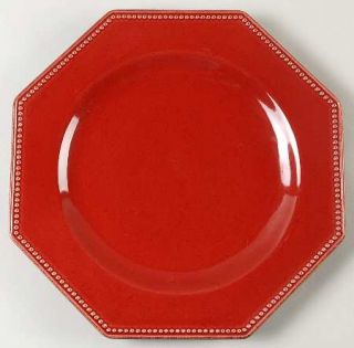 Food Network China Provence Rouge Dinner Plate, Fine China Dinnerware   All Red,