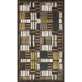 Madison Brown/ Teal Rug (23 X 39)