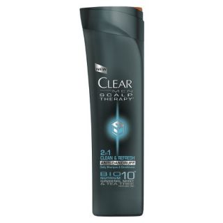 Clear Shampoo & Conditioner 2 in 1 Mens Clean & Refresh Anti Dandruff 12.9oz
