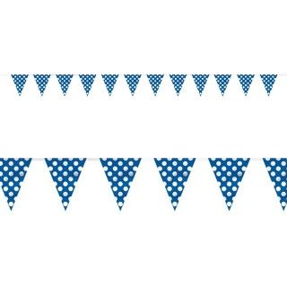 Blue and White Dots Flag Banner