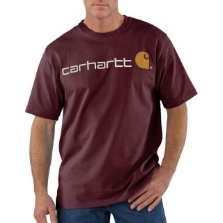 Carhartt Short Sleeve Logo T Shirt   Port, Small, Model K195