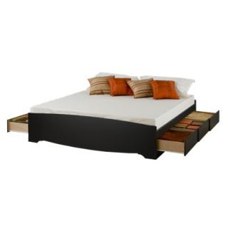 King Bed Platform Bed   Black
