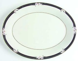 Royal Doulton Enchantment 13 Oval Serving Platter, Fine China Dinnerware   Pink