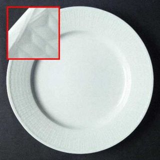 Rorstrand Swedish Grace White Dinner Plate, Fine China Dinnerware   All White, E
