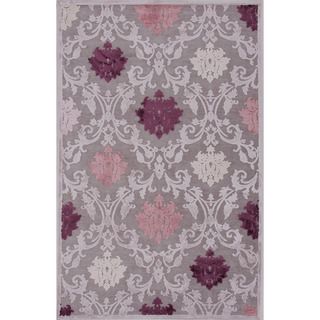 Transitional Floral Pink/ Purple Rug (9 X 12)