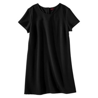 Merona Womens Plus Size Short Cap Sleeve Shift Dress   Black 3