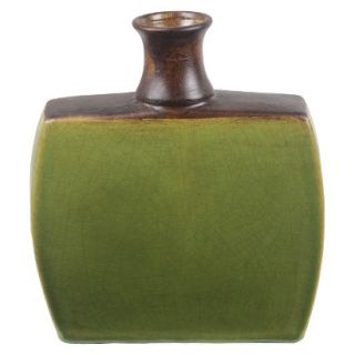 12 Drip Vase   Green/Brown