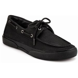 Sperry Top Sider Mens Halyard 2 Eye Black Black Shoes, Size 8.5 M   0775528