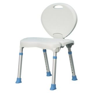 AquaSense Folding Bath and Shower Chair with Non Slip Seat and Backrest, White