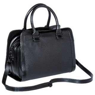 Mossimo Satchel Handbag with Removable Crossbody Strap   Black