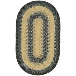 Hand woven Reversible Multicolor Braided Rug (3 X 5 Oval)