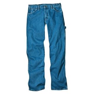 Dickies Mens Loose Fit Carpenter Jean   Stone Washed Blue 34x34