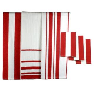 MU Kitchen 6pc Dish Towel & Dish Cloth Set   Red