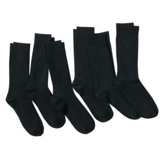 Merona Mens 6Pk Dress Socks   Black