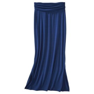 Merona Petites Ruched Waist Knit Maxi Skirt   Blue SP