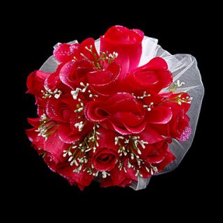 Elegant Satin Round Wedding Bouquet /Bridal Bouquet