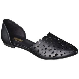 Womens Mossimo Lainey Perforated Two Piece Flats   Black 5.5
