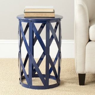 Safavieh Bertram Navy Iron Stool