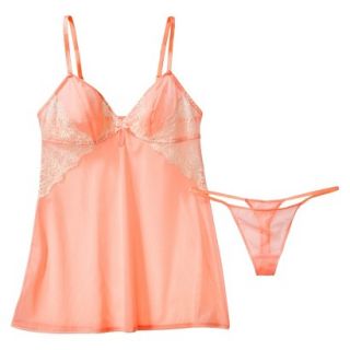 Gilligan & OMalley Womens Unlined Babydoll Set   Coral S