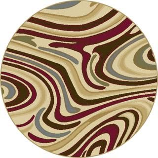 Lagoon Multi Contemporary Area Rug (710 Round)