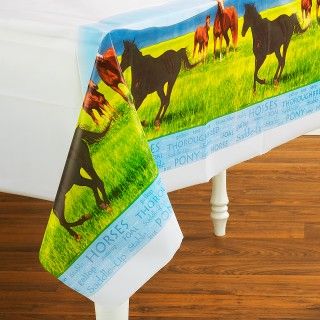 Wild Horses Plastic Tablecover