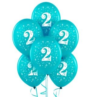 Turquoise with 2 Matte Balloons
