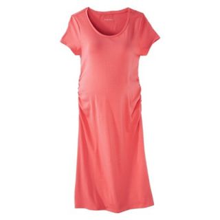 Liz Lange for Target Maternity Short Sleeve Shirt Dress   Melon XS