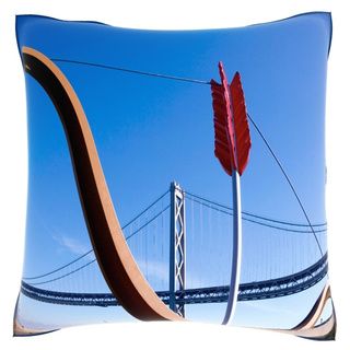 Custom Photo Factory Cupids Span On The Embarcadero In San Francisco 18 inch Velour Throw Pillow Multi Size 18 x 18