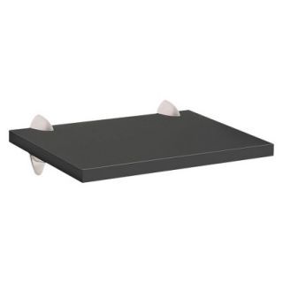 Wall Shelf Black Sumo Shelf With Stainless Steel Ara Supports   18W x 12D