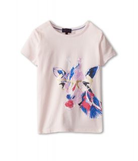 Paul Smith Junior T Shirt With Giraffe With Sunglasses Print Girls T Shirt (Pink)