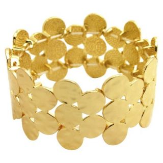 Womens Fashion Stretch Bracelet   Gold