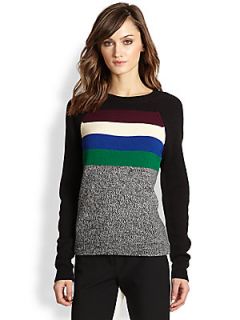 Tibi Raglan Sleeved Striped Sweater    Stripe