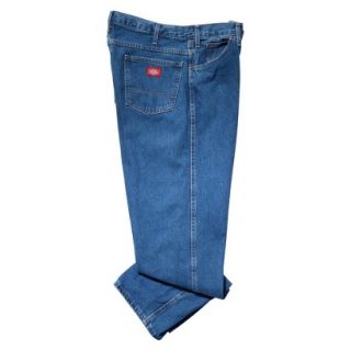 Dickies Mens Regular Fit 5 Pocket Jean   Stone Washed Blue 44x30