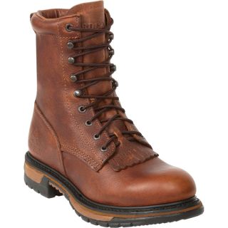 Rocky Ride 8 Inch Lacer Western Boot   Brown, Size 7 Wide, Model 2722