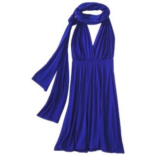 Mossimo Womens Multi Wrap Short Dress   Blue XXL