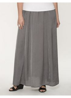 Lane Bryant Plus Size Satin maxi skirt     Womens Size 18/20, Dark charcoal