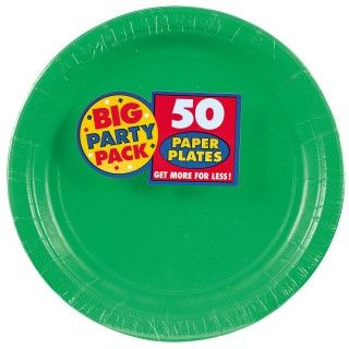 Festive Green Big Party Pack Dinner Plates