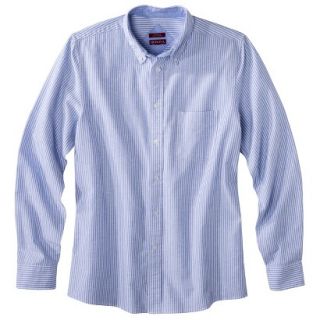 Merona Mens Tailored Fit Oxford Button Down   Blue/White Stripe XXL
