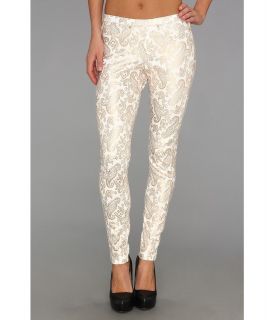 HUE Pearlized Brocade Jeans Legging Womens Jeans (White)