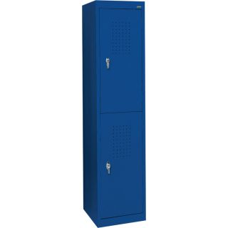 Sandusky Lee Welded Steel Storage Locker   Double Tier, 15 Inch W x 18 Inch D x